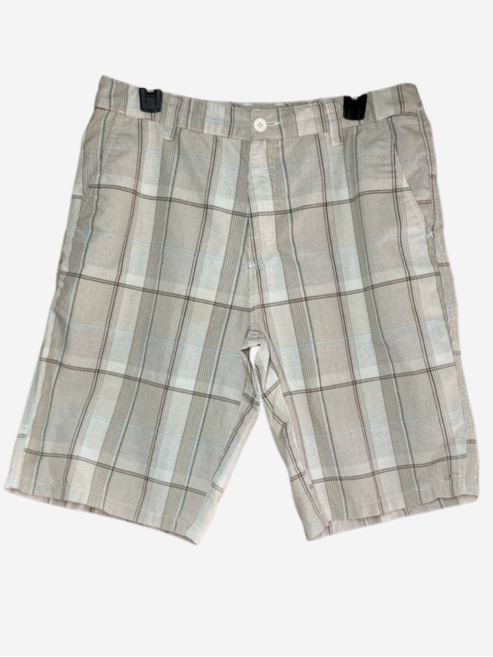 O’Neill Plaid Shorts in White/Brown Men’s 33